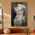 Fragmented Torso Sculptural Nude Wall Art Canvas Print - Image 6