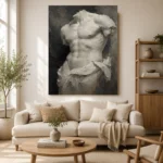 Fragmented Torso Sculptural Nude Wall Art Canvas Print - Image 10