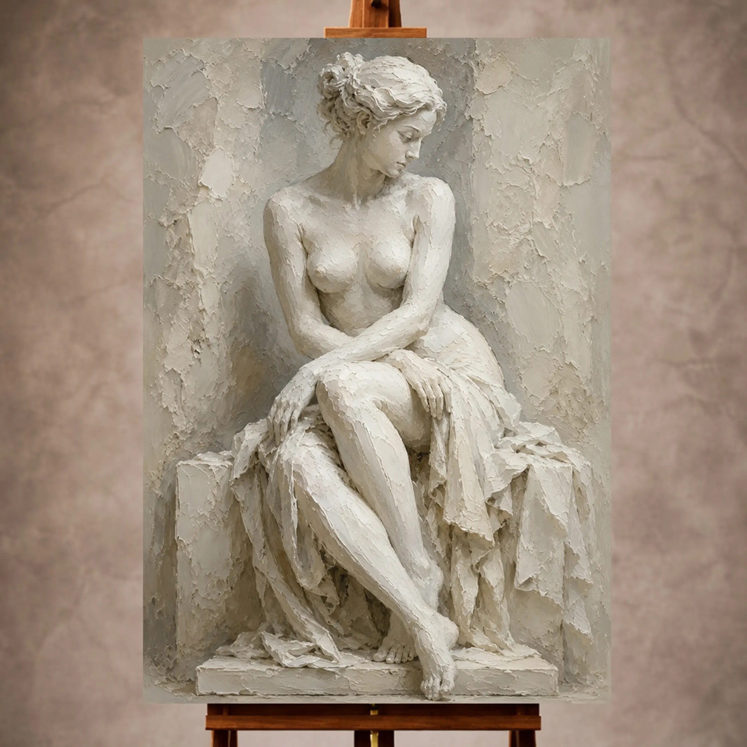 Premium Wall Art Dikey Html Edition – NUDEWALL069 Image 1 Sculptural Nude Wall Art wall art print for elegant interiors