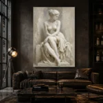 Seated Muse Sculptural Nude Wall Art Canvas Print - Image 5