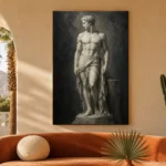 Standing Male Figure Sculptural Nude Wall Art Canvas Print - Image 6