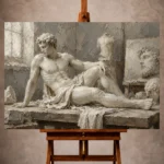 Sculptural Nude Wall Art wall art print for elegant interiors