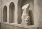 Arched Torso Sculptural Nude Wall Art Canvas Print