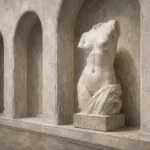 Arched Torso Sculptural Nude Wall Art Canvas Print