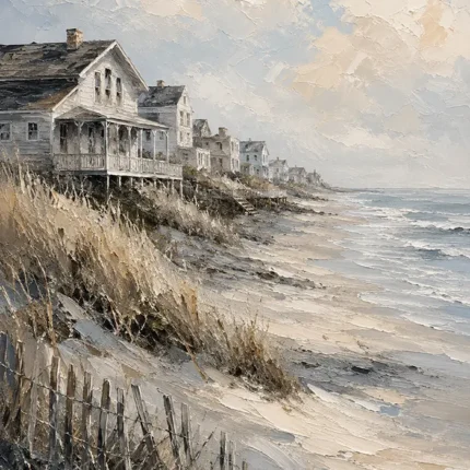 Tranquil Shoreline Coastal Wall Art Canvas Print