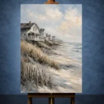 Tranquil Shoreline Coastal Wall Art Canvas Print - Image 2