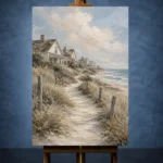 Sandy Dune Path Coastal Wall Art Canvas Print - Image 2