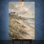Beachfront Residence Coastal Wall Art Canvas Print - Image 2