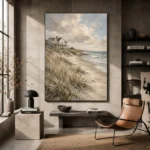 Beachfront Residence Coastal Wall Art Canvas Print - Image 3