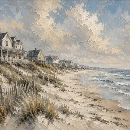 Expansive Shoreline Coastal Wall Art Canvas Print