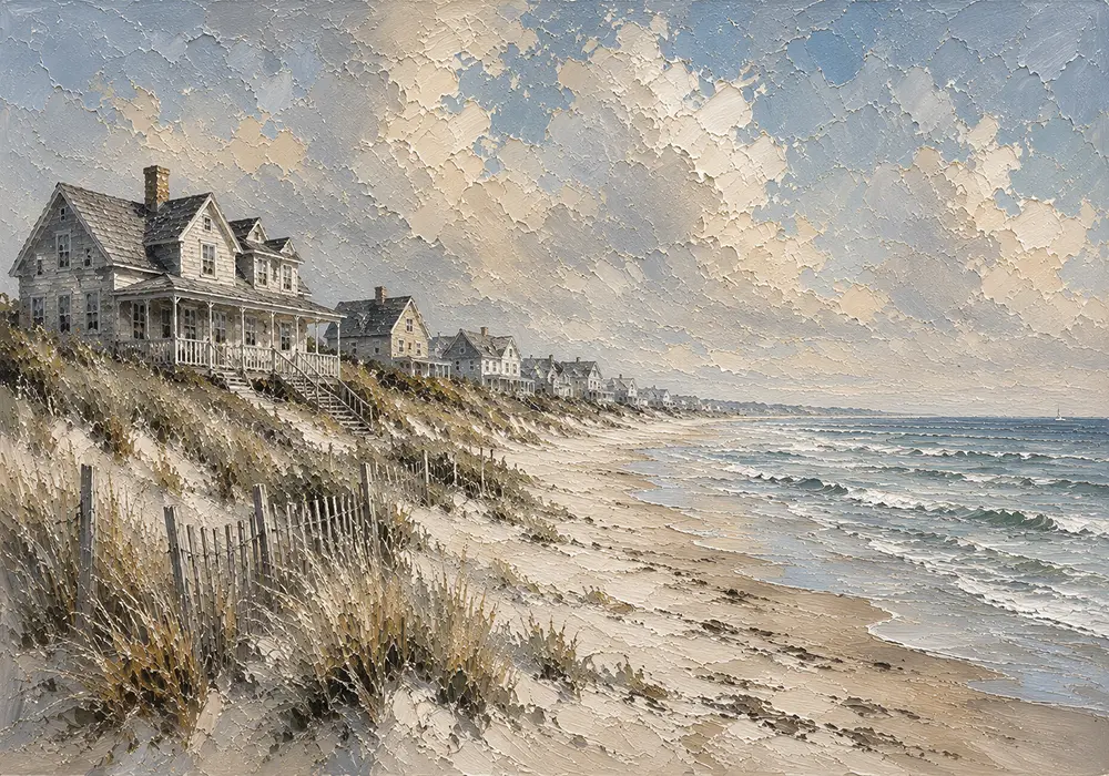 Expansive Shoreline Coastal Wall Art Canvas Print