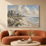 Expansive Shoreline Coastal Wall Art Canvas Print - Image 3