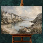 Sheltered Bay Coastal Wall Art Canvas Print - Image 2