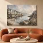 Sheltered Bay Coastal Wall Art Canvas Print - Image 3