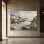 Sheltered Bay Coastal Wall Art Canvas Print - Image 5