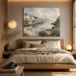 Sheltered Bay Coastal Wall Art Canvas Print - Image 8
