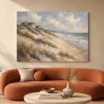 Golden Dunes Coastal Wall Art Canvas Print - Image 3