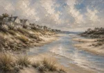 Tranquil Tidal Inlet Coastal Wall Art Canvas Print