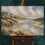 Tranquil Tidal Inlet Coastal Wall Art Canvas Print - Image 2