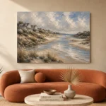 Tranquil Tidal Inlet Coastal Wall Art Canvas Print - Image 3