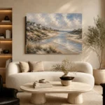 Tranquil Tidal Inlet Coastal Wall Art Canvas Print - Image 6