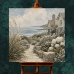 Seaside Garden Coastal Wall Art Canvas Print - Image 2