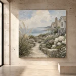 Seaside Garden Coastal Wall Art Canvas Print - Image 3