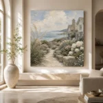 Seaside Garden Coastal Wall Art Canvas Print - Image 8