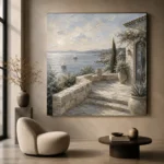 Oceanfront Terrace Coastal Wall Art Canvas Print - Image 6