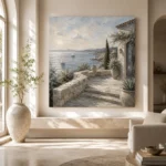 Oceanfront Terrace Coastal Wall Art Canvas Print - Image 8