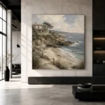 Secluded Sandy Cove Coastal Wall Art Canvas Print - Image 5