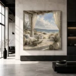 Seaside Veranda Coastal Wall Art Canvas Print - Image 5