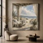 Seaside Veranda Coastal Wall Art Canvas Print - Image 6