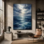 Luminous Open Sea Ocean Wall Art Canvas Print - Image 3
