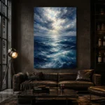 Luminous Open Sea Ocean Wall Art Canvas Print - Image 4