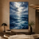 Luminous Open Sea Ocean Wall Art Canvas Print - Image 5