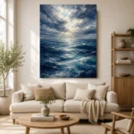 Luminous Open Sea Ocean Wall Art Canvas Print - Image 7