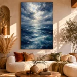 Luminous Open Sea Ocean Wall Art Canvas Print - Image 8
