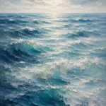 Tranquil Layered Ocean Wall Art Canvas Print