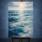Tranquil Layered Ocean Wall Art Canvas Print - Image 2