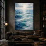 Tranquil Layered Ocean Wall Art Canvas Print - Image 4