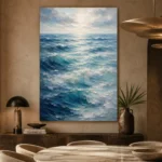 Tranquil Layered Ocean Wall Art Canvas Print - Image 5