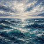 Luminous Horizon Ocean Wall Art Canvas Print