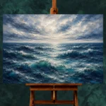 Luminous Horizon Ocean Wall Art Canvas Print - Image 2