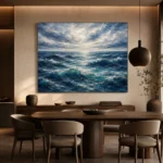 Luminous Horizon Ocean Wall Art Canvas Print - Image 4