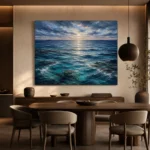 Twilight Ocean Horizon Wall Art Canvas Print - Image 4