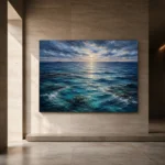 Twilight Ocean Horizon Wall Art Canvas Print - Image 5