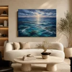Twilight Ocean Horizon Wall Art Canvas Print - Image 6