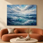 Misty Ocean Panorama Wall Art Canvas Print - Image 3