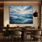 Misty Ocean Panorama Wall Art Canvas Print - Image 4